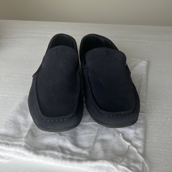 Hugo Boss Navy Blue Suede Loafer - Picture 2 of 6